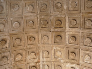 Ceiling of Hadrian's gate in antalya turkey