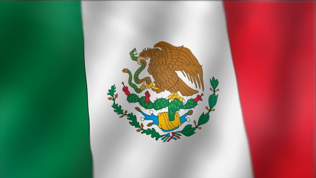 Mexico - waving flag detail