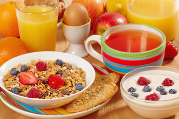 fresh healthy breakfast
