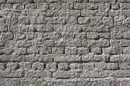 Mortar on brick wall