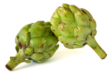 Obraz premium artichokes isolated on white background