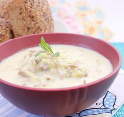 Käse-Lauch-Suppe