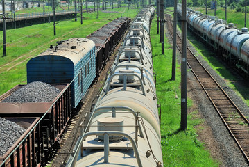 train tanks and wagons