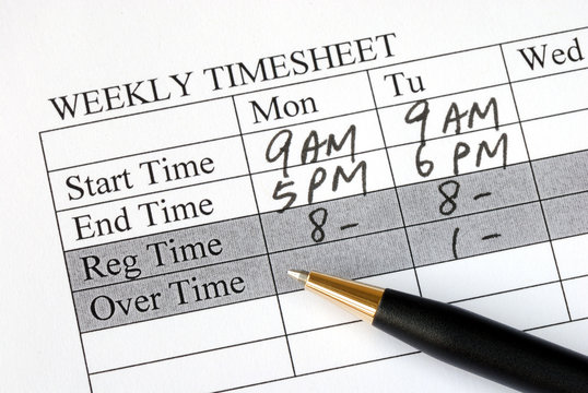 Filling The Weekly Time Sheet For Payroll