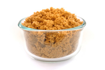 Brown Sugar in a Glass Bowl