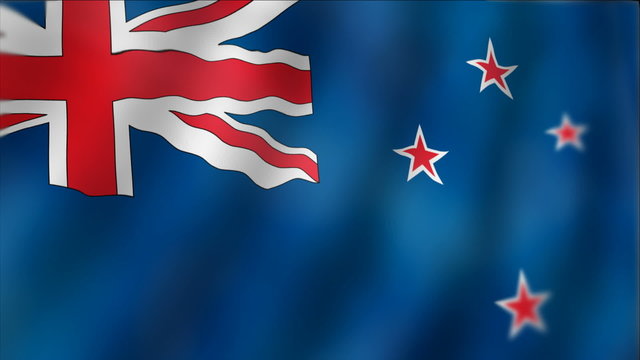 New Zealand - waving flag detail