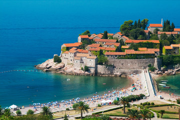 Obraz premium Sveti Stefan resort island-hotel in Montenegro