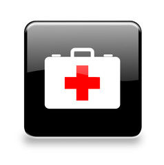 Button Erste Hilfe Black