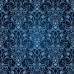 Obraz premium Blue seamless wallpaper pattern