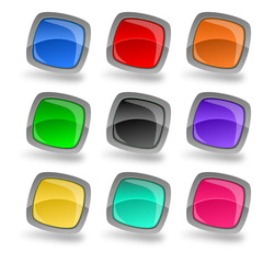 colorful buttons set