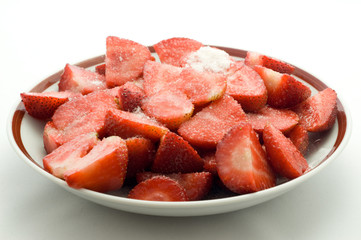 Strawberries on plate