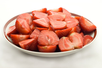 Strawberries on plate