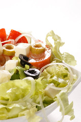 Vegetable salad with feta