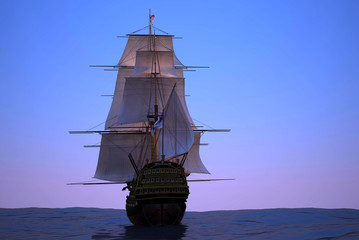 Fototapeta na wymiar The ancient ship
