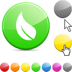 Ecology glossy button.