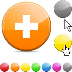 Switzerland glossy button.