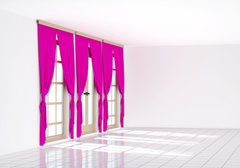 3d rendering the empty room modern interior