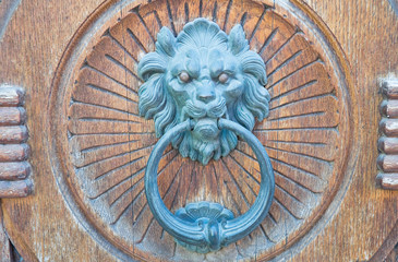 Lion Head Doorknocker.