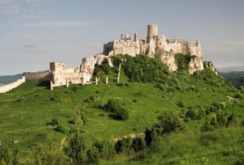 Fototapeta na wymiar Spissky hrad castle in Slovakia belongs to UNESCO world heritage