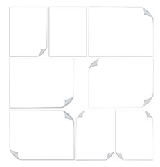 Set of 3d blank sheets of paper A4 format.