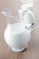 milk in pitcher