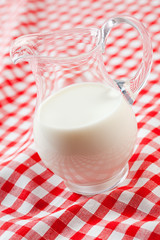 milk in pitcher