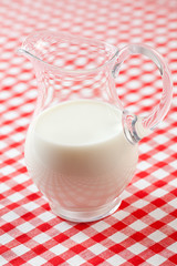 milk in pitcher