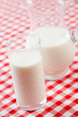 milk in glass