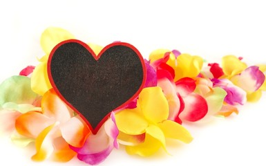 Hawaiian lei and empty panel