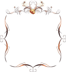 Floral decorative frame. Vector
