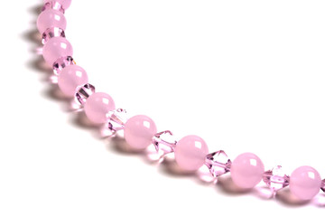 beautiful pink string of beads