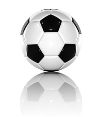 Obraz premium 3d rendered soccer ball on white background