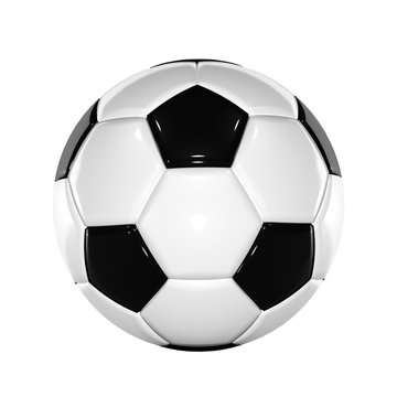 3d rendered Soccer ball. Isolated On White