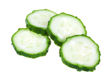 Fresh sliced cucumber