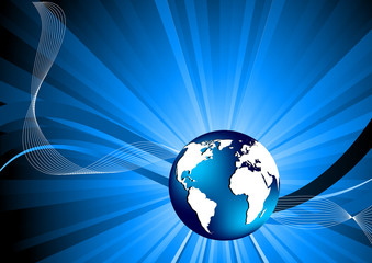 Vector background with globe