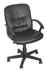 black office chair with wheels