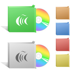 Abstract fish. Box with compact disc.