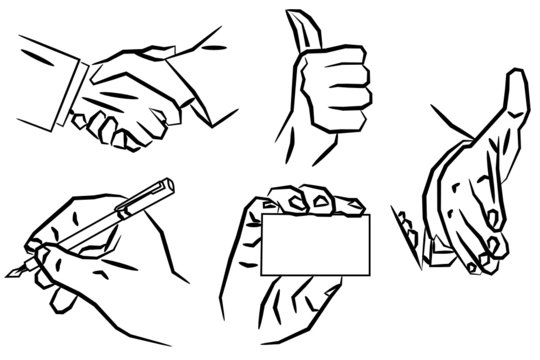 Business Hand - Conceptional drawings