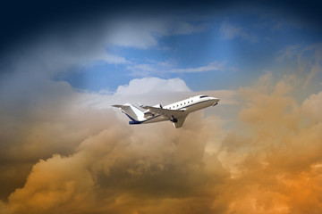 Flugzeug - Business Jet - obrazy, fototapety, plakaty