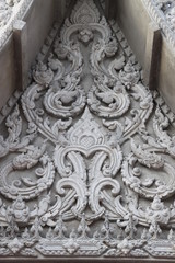 art on gable of monk house, Wat But Ta Som, Chumponburi, Surin