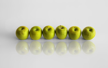 Line of apples
