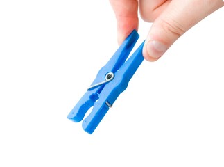 Clothespin with human hand