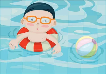 Stof per meter een zwemmer © GraphicsRF