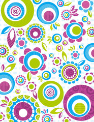 Fototapeta premium color flowers on white background