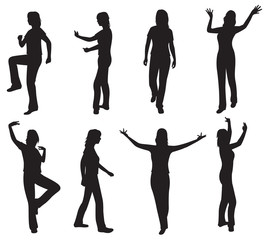 Fototapeta premium vector girl silhouette