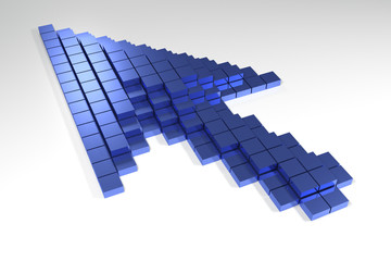 Fototapeta premium Mouse Cursor 3D Pixel