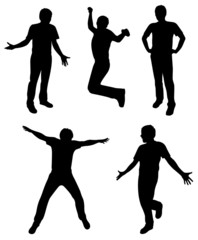 people silhouette vector