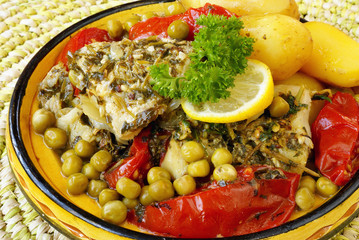 Moroccan chermoula fish tajine