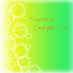 Abstract green background with place for your text