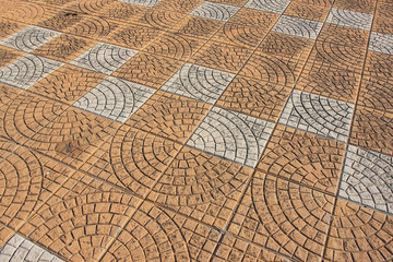 Texture of ground with colorful stones